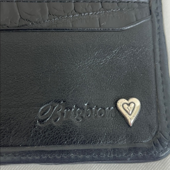 Brighton Black Leather Basket Weave Wallet - Picture 16 of 17